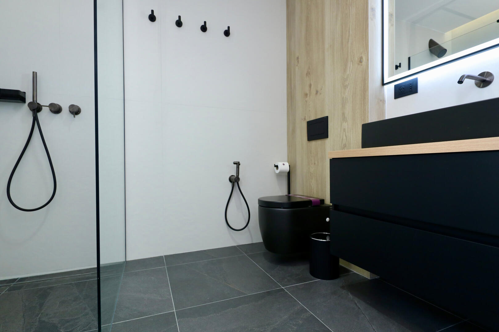 Grand bathroom with high-end fixtures